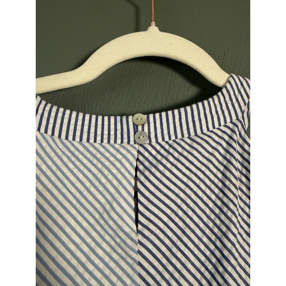 Vineyard Vines Blue Striped Seersucker Sleeveless Halter Medi Dress Women Sz S - Picture 5 of 8